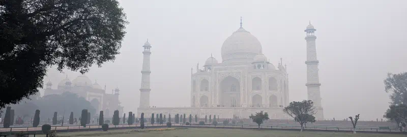 The Taj Mahal in the mist