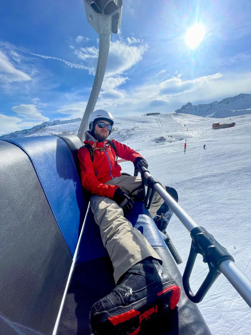 On the chairlift