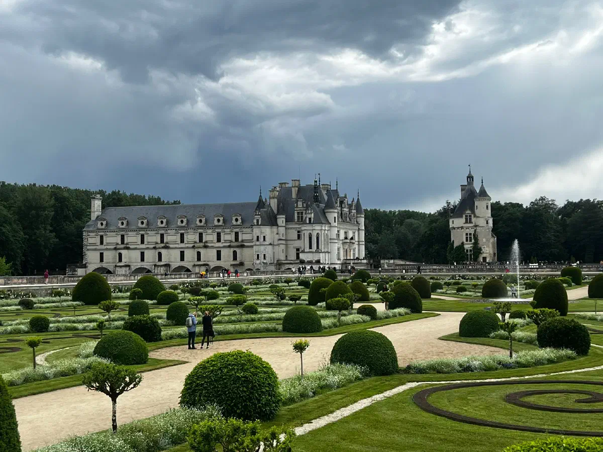 Chenonceau Castle from the gardens